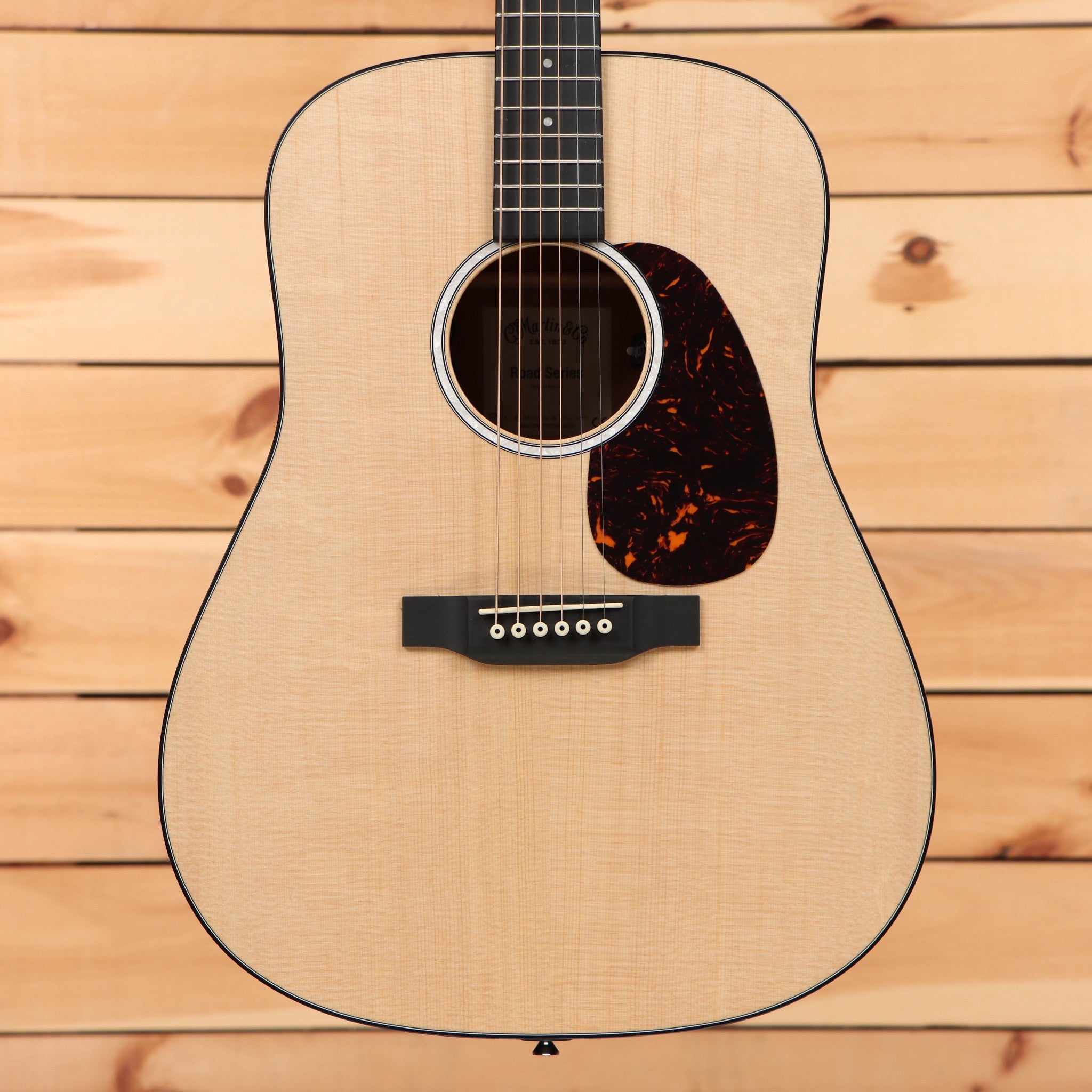 Martin D10E dreadnought acoustic-electric guitar natural finish tortoiseshell pickguard