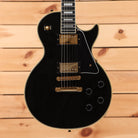 Pre-owned Gibson 1988 Les Paul Custom electric guitar Ebony with gold hardware and dual humbuckers