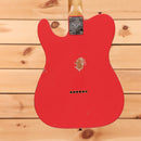 Pre-owned Fender Custom Shop 1963 Telecaster Relic electric guitar Fiesta Red with single-coil pickups