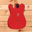 Pre-owned Fender Custom Shop 1963 Telecaster Relic electric guitar Fiesta Red with single-coil pickups