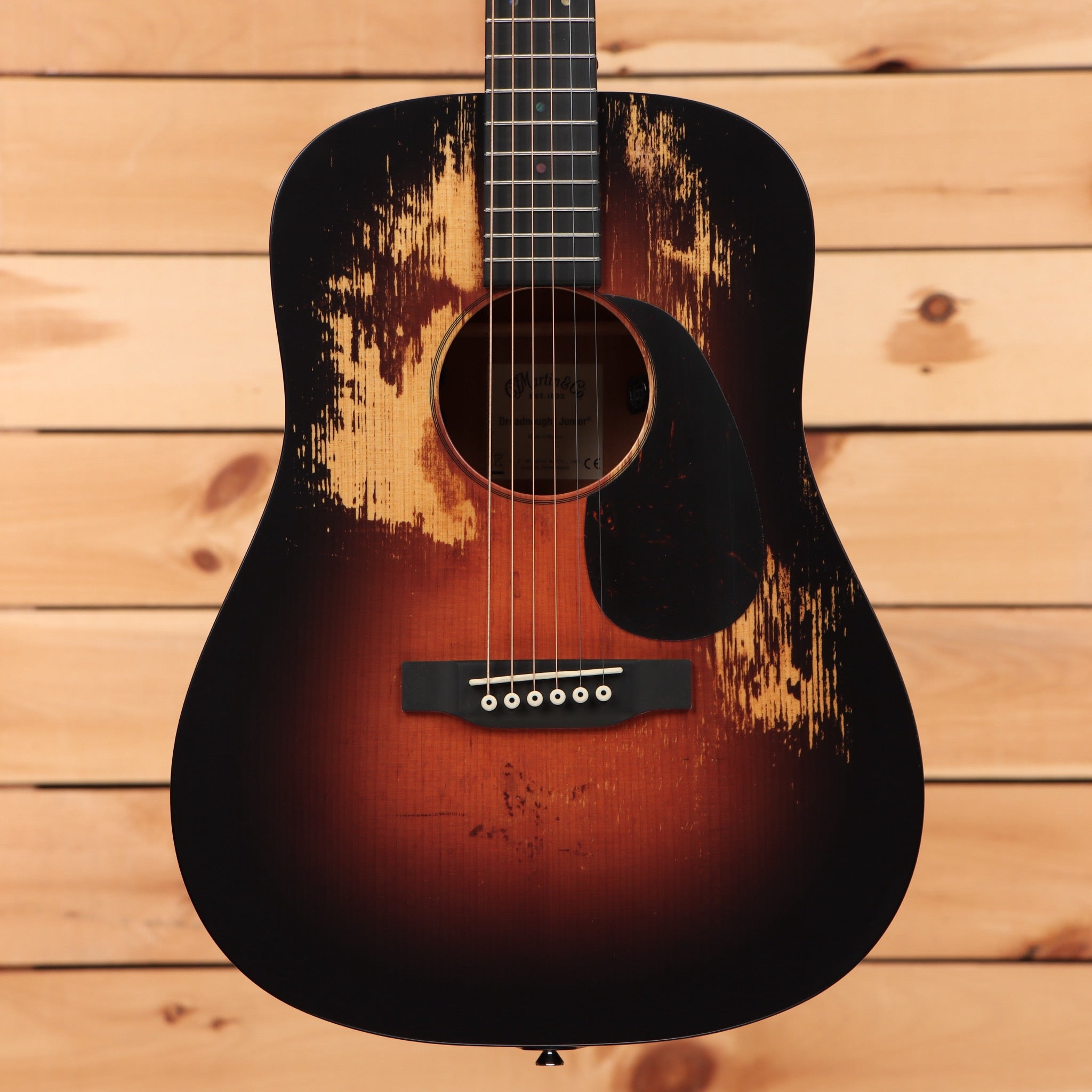 Martin DJR10E Streetmaster dreadnought acoustic guitar mahogany burst with distressed finish