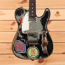 Fender Custom Shop Limited Paul Waller Masterbuilt Joe Strummer Telecaster aged black electric guitar with relic finish and single-coil pickups