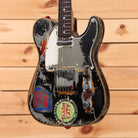 Fender Custom Shop Limited Paul Waller Masterbuilt Joe Strummer Telecaster aged black electric guitar with distressed finish and single-coil pickups