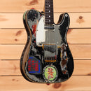 Fender Custom Shop Joe Strummer Telecaster electric guitar aged black with heavy relic finish and single-coil pickups