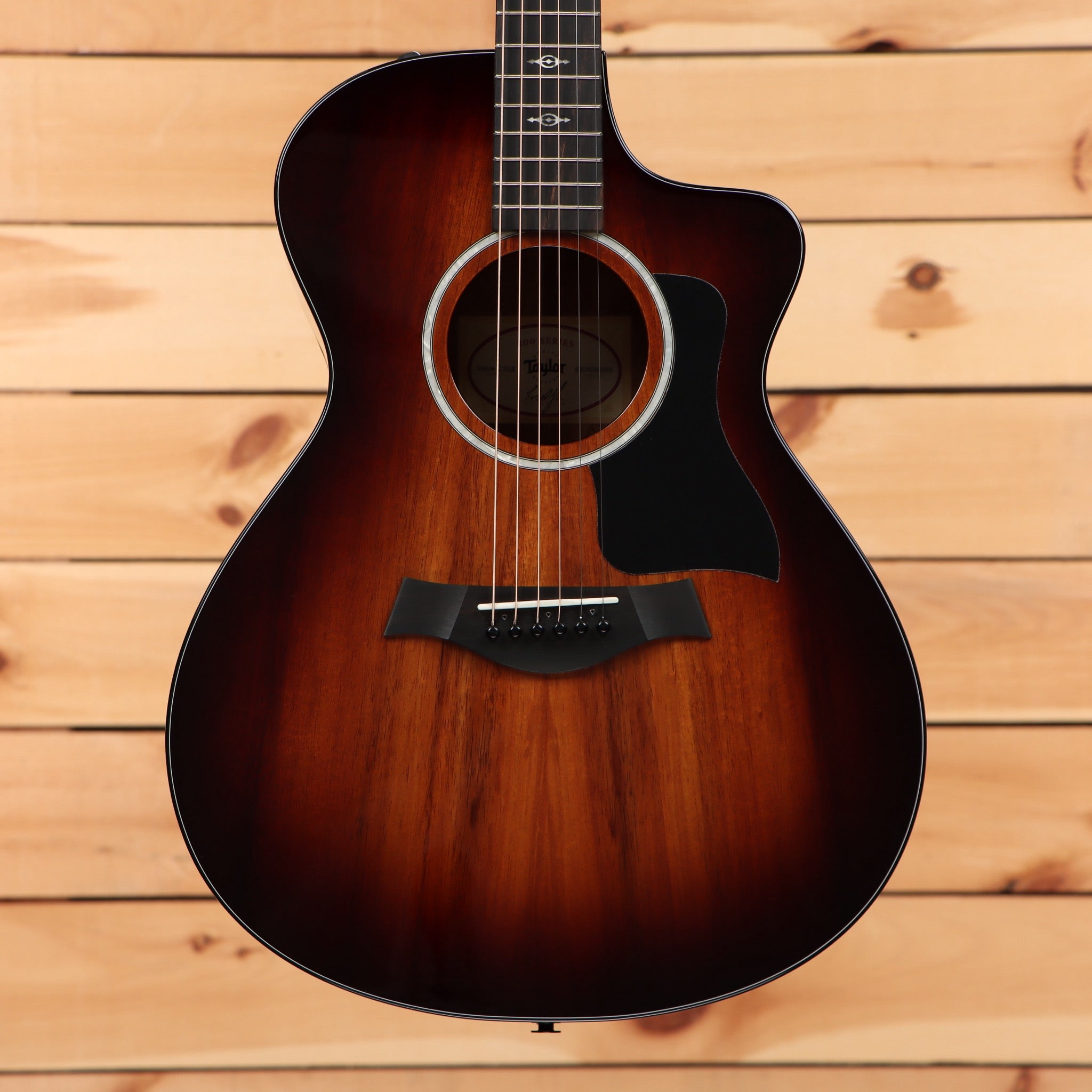 Taylor 222cek-DLX acoustic guitar shaded edgeburst with venetian cutaway