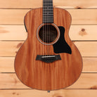 Taylor GS Mini-e Mahogany acoustic-electric guitar with cutaway and rosewood fretboard