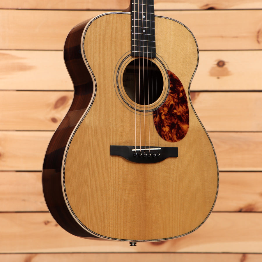 Boucher SG51V pre-owned acoustic guitar natural finish with tortoiseshell pickguard
