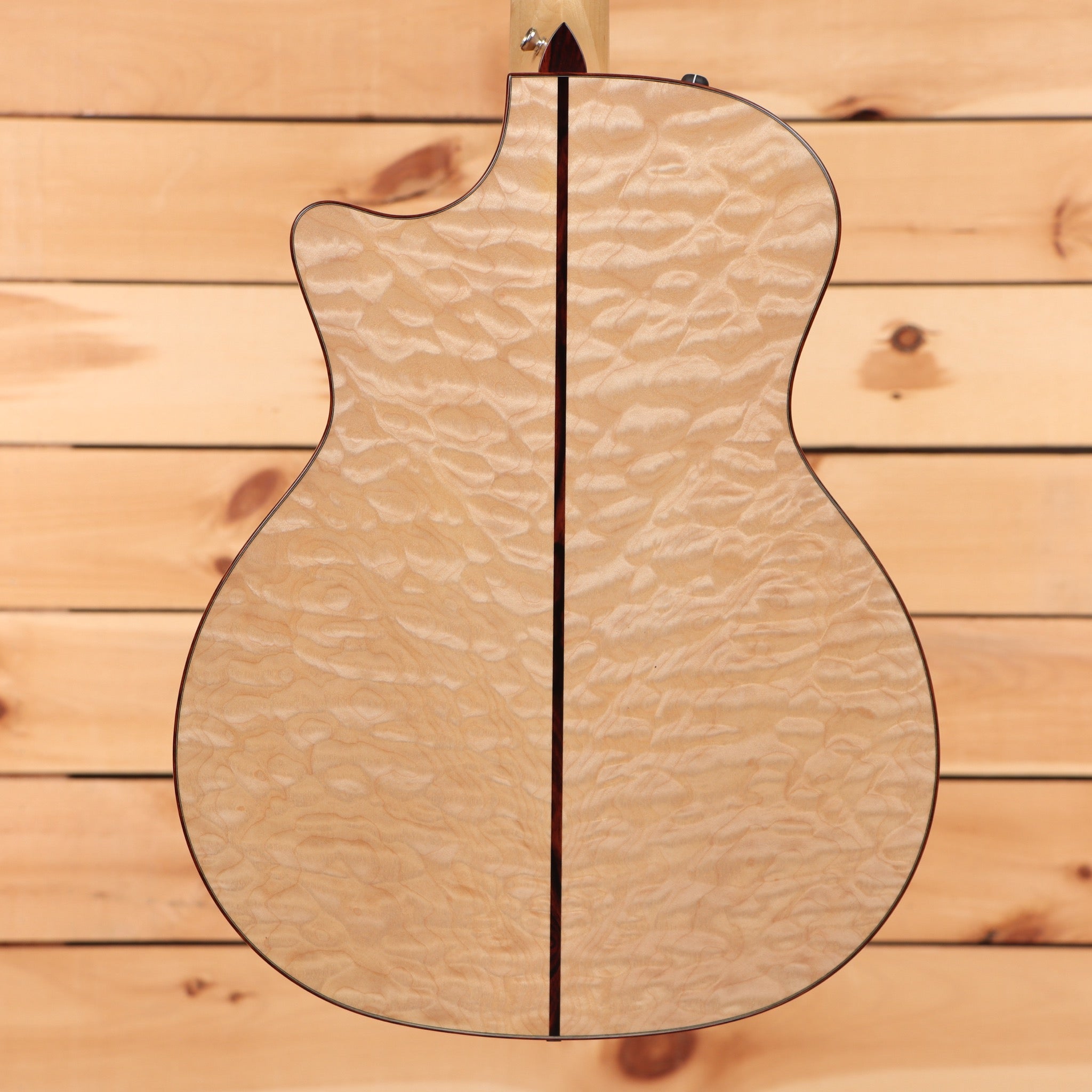 Taylor Custom TF natural pre-owned acoustic guitar with quilted maple top and bound edges