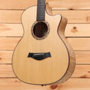 Taylor Custom TF natural pre-owned acoustic guitar with cutaway and black bridge pins