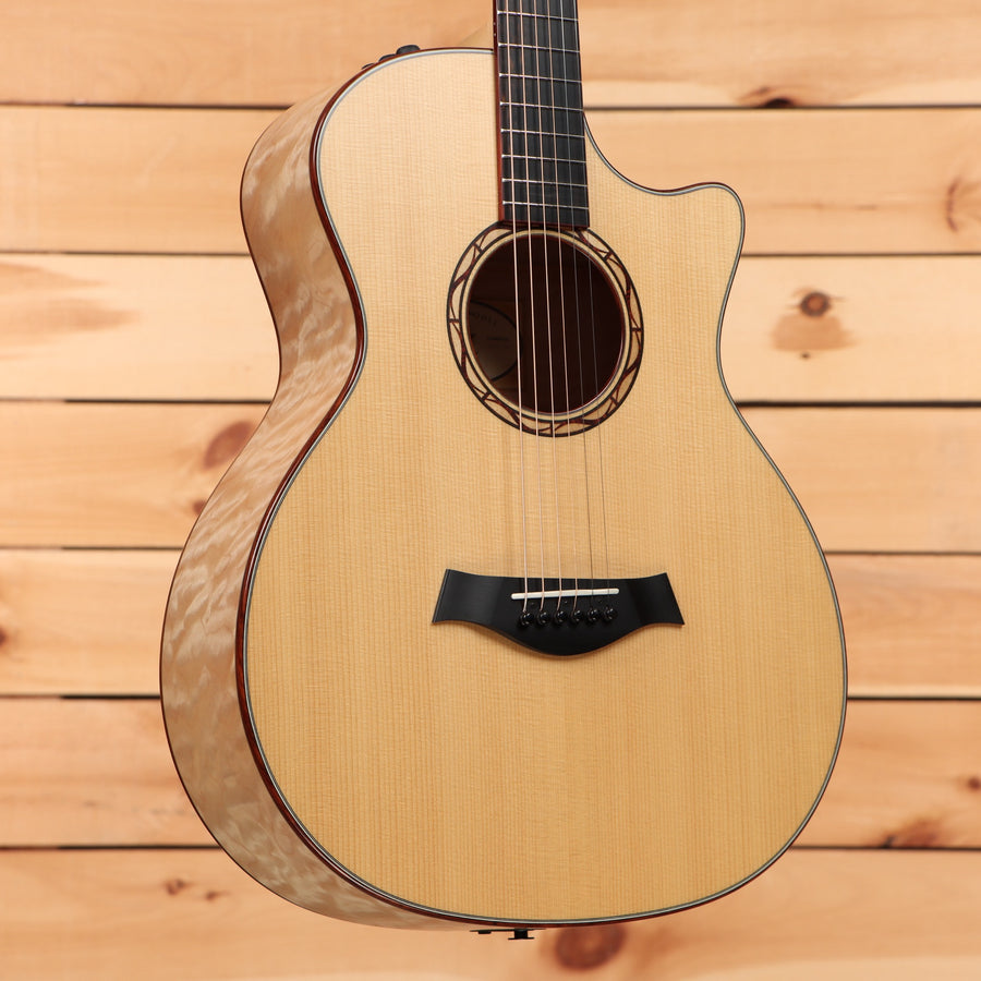 Taylor Custom TF natural pre-owned acoustic guitar with cutaway and rosewood back sides
