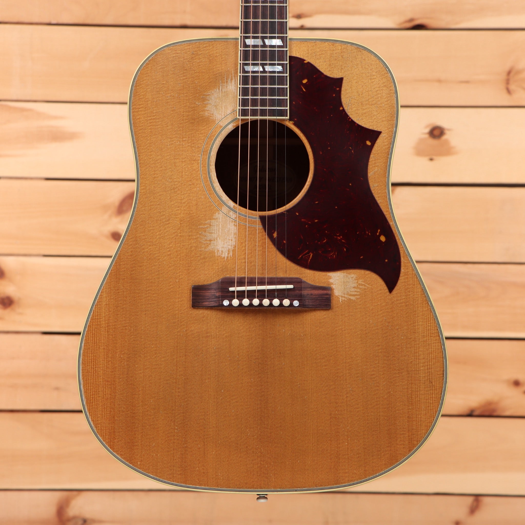 Gibson 1963 Country Western dreadnought acoustic guitar heavy aged smoked natural with tortoiseshell pickguard