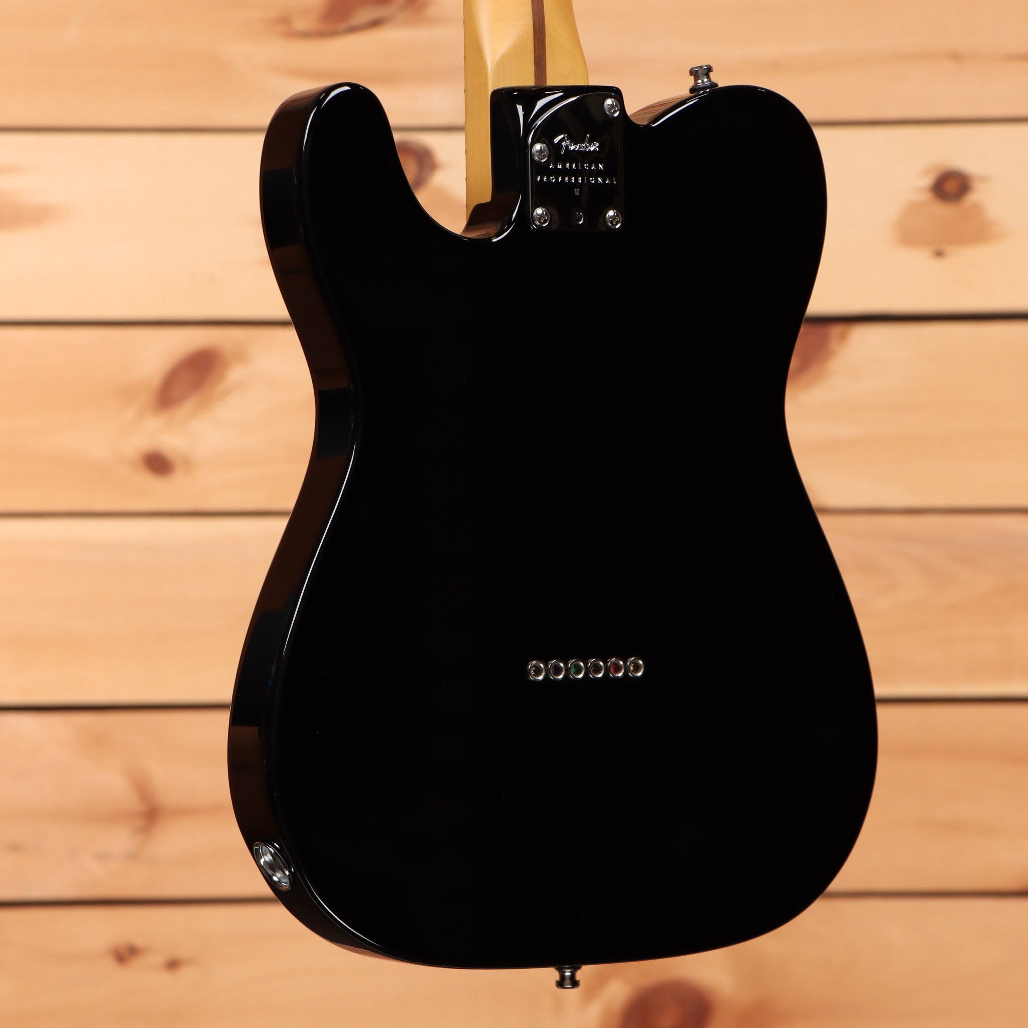 Fender American Professional II Telecaster pre-owned electric guitar black finish with single-coil pickups