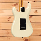 Fender American Professional II Stratocaster pre-owned electric guitar Olympic White with single-coil pickups