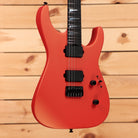 Jackson American Series Soloist SL2MG-HT electric guitar satin lambo orange with dual humbuckers