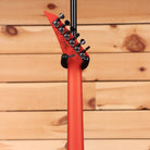 Jackson American Series Soloist SL2MG HT electric guitar Satin Lambo Orange with black hardware and angular headstock