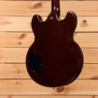 Gibson ES-346 semi-hollow electric guitar dark red finish with f-holes and maple neck