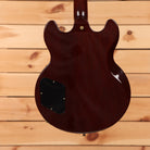 Gibson ES-346 semi-hollow electric guitar dark red finish with f-hole and black pickguard