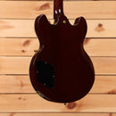 Gibson ES-346 semi-hollow electric guitar dark red finish with f-hole cutaway and gold hardware