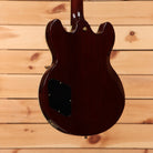 Gibson ES-346 semi-hollow electric guitar dark red finish with f-hole cutaway and gold hardware