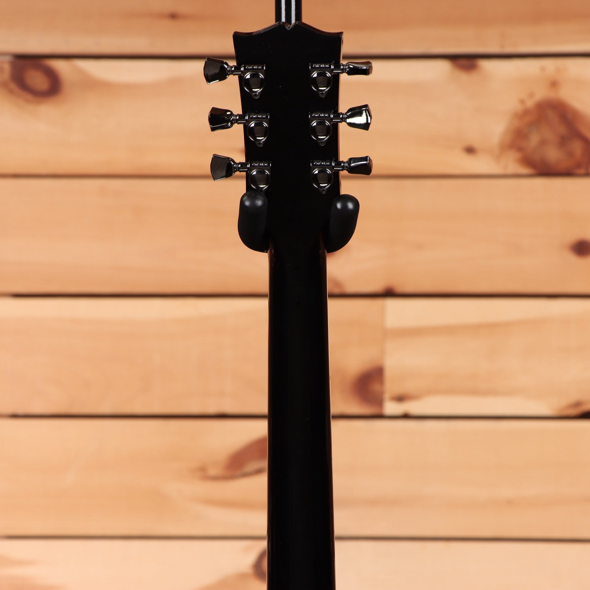 Gibson Les Paul Studio Session translucent ebony burst electric guitar with chrome tuners