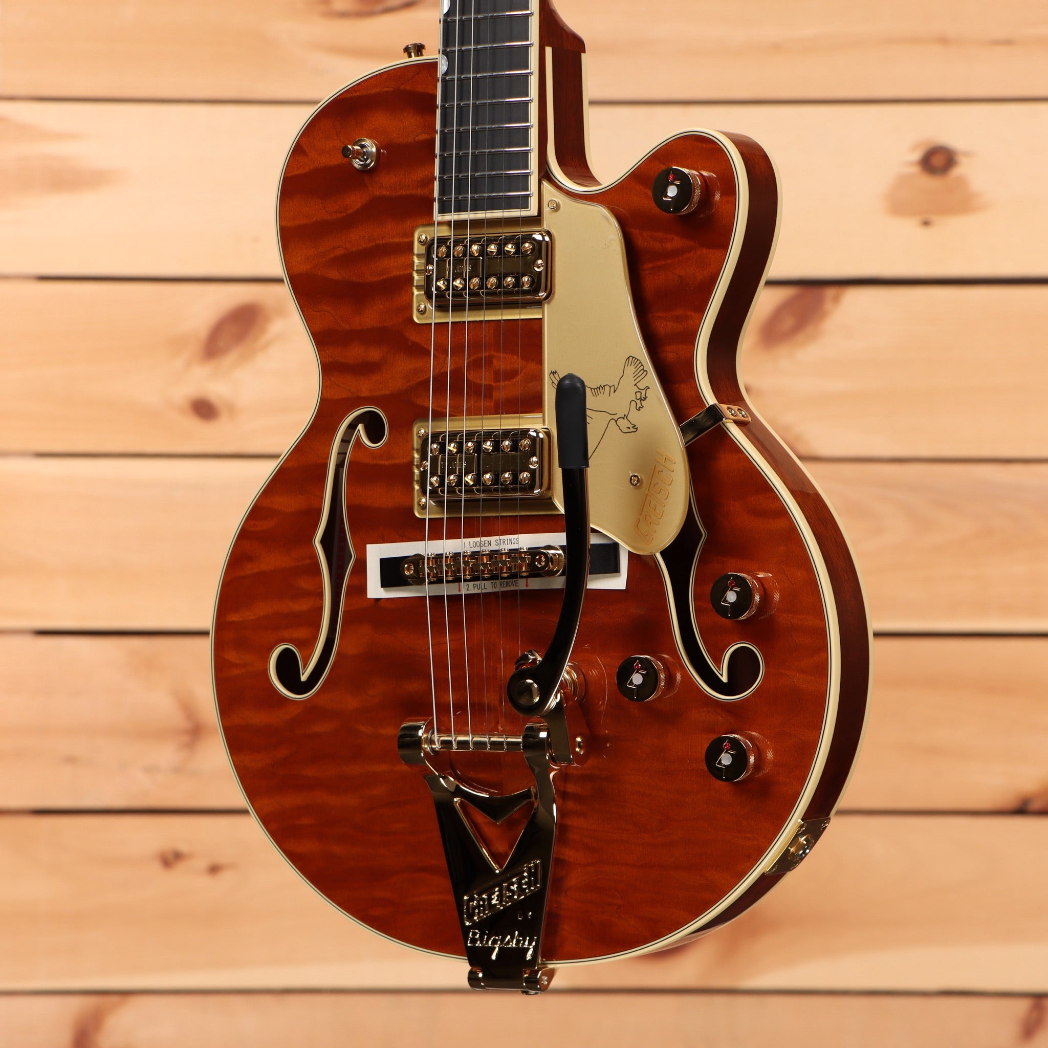 Gretsch Limited Edition Falcon Center Block Jr. semi-hollow electric guitar Roundup Orange Stain with Bigsby tremolo