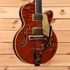 Gretsch Limited Edition Falcon Center Block Jr. with Bigsby Quilted Maple - Roundup Orange Stain