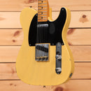 Fender Custom Shop '51 Nocaster relic electric guitar Nocaster Blonde with single-coil pickup and maple neck