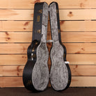 Eastman AC622CE semi-hollow acoustic guitar sunburst finish with gray crushed velvet interior case
