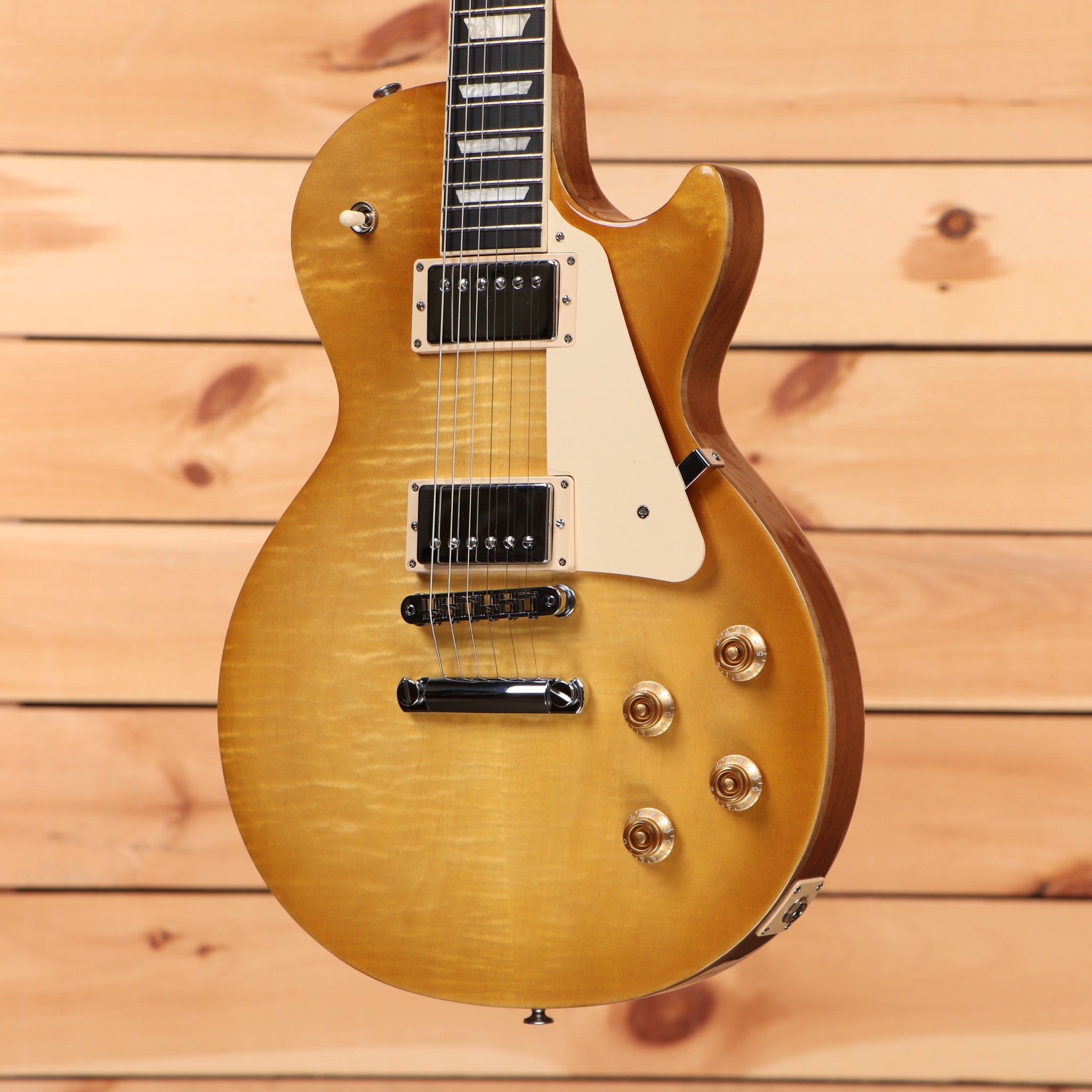 Gibson Les Paul Studio Session electric guitar Honeyburst with dual humbucker pickups and gold hardware