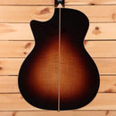 Eastman AC622CE semi-hollow body acoustic guitar sunburst finish with cream binding detail