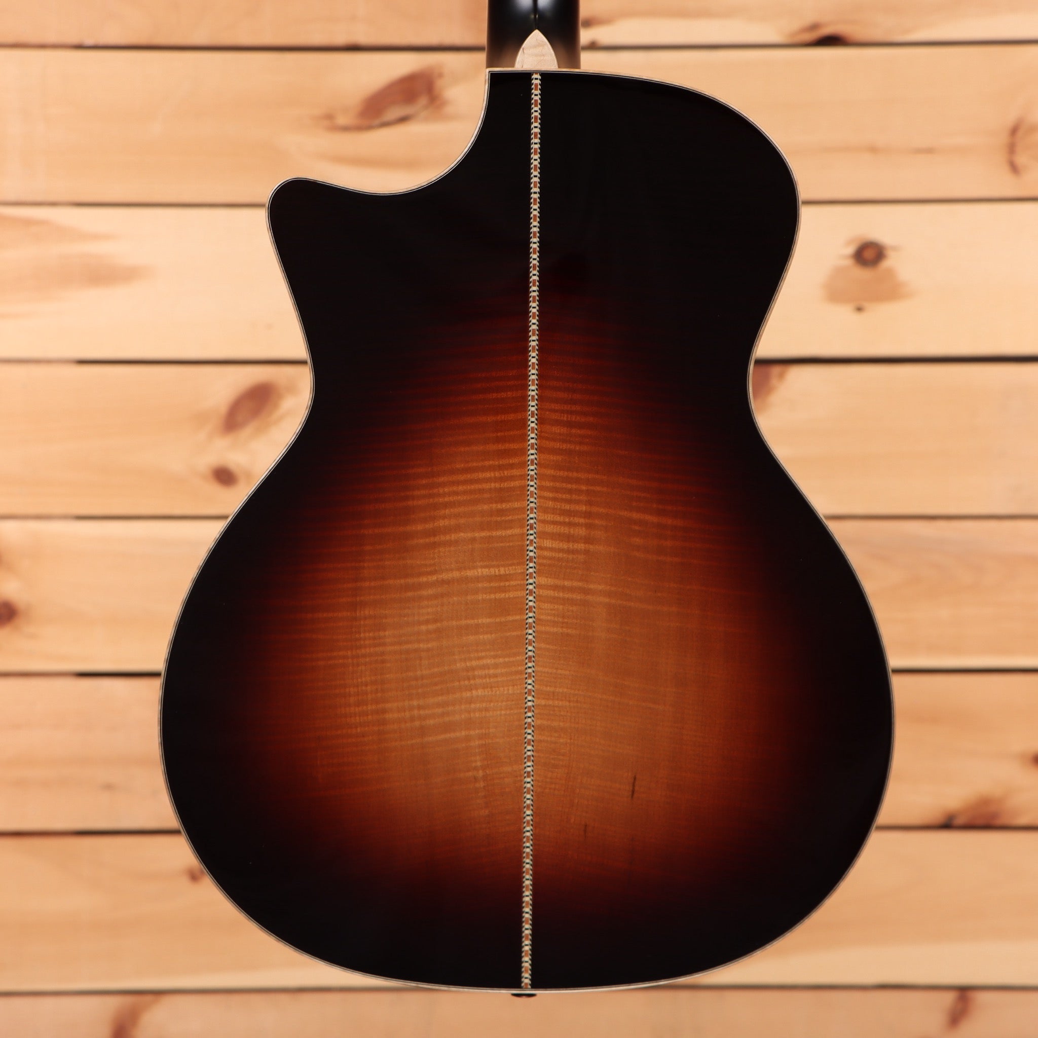 Eastman AC622CE semi-hollow body acoustic guitar sunburst finish with cream binding detail