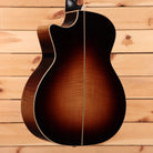 Eastman AC622CE sunburst acoustic guitar with cutaway and white binding detail