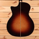 Eastman AC622CE sunburst semi-hollow acoustic-electric guitar with maple binding and cutaway body
