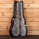 Eastman E20OM-TC dreadnought acoustic guitar natural finish with gray velvet-lined case
