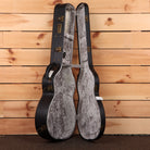 Eastman E20OM-TC dreadnought acoustic guitar natural finish with gray velvet-lined case