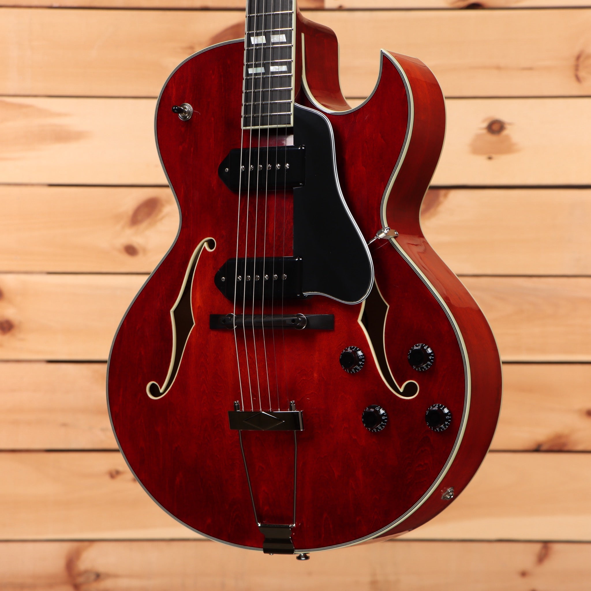 Eastman AR372CE P90 semi-hollow electric guitar classic red with dual P90 pickups and f-holes