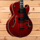 Eastman AR372CE semi-hollow electric guitar classic red with P90 pickups and f-holes
