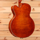 Eastman AR580CE semi-hollow electric guitar honeyburst with flamed maple back and sides