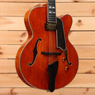 Eastman AR580CEH semi-hollow electric guitar honeyburst with f-holes and gold hardware