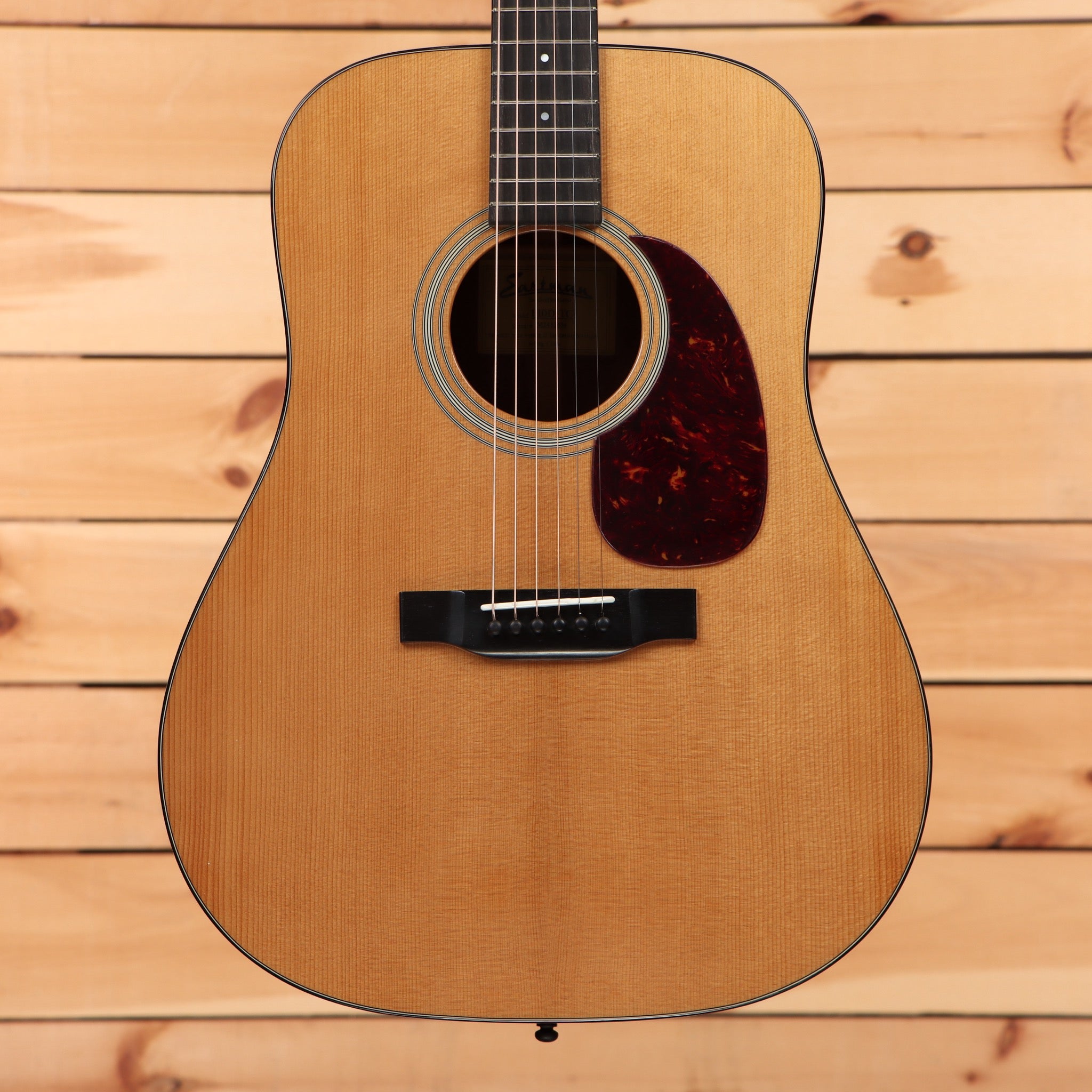 Eastman E10DTC dreadnought acoustic guitar natural finish with tortoiseshell pickguard