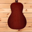 Eastman E10PTC dreadnought acoustic guitar natural finish with dark red back and sides