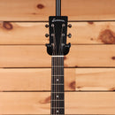 Eastman E1OMCEDLX acoustic guitar natural finish with black headstock and rosewood fretboard