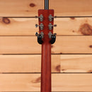 Eastman E1OMCEdlx acoustic guitar natural finish with chrome tuning machines and cutaway body