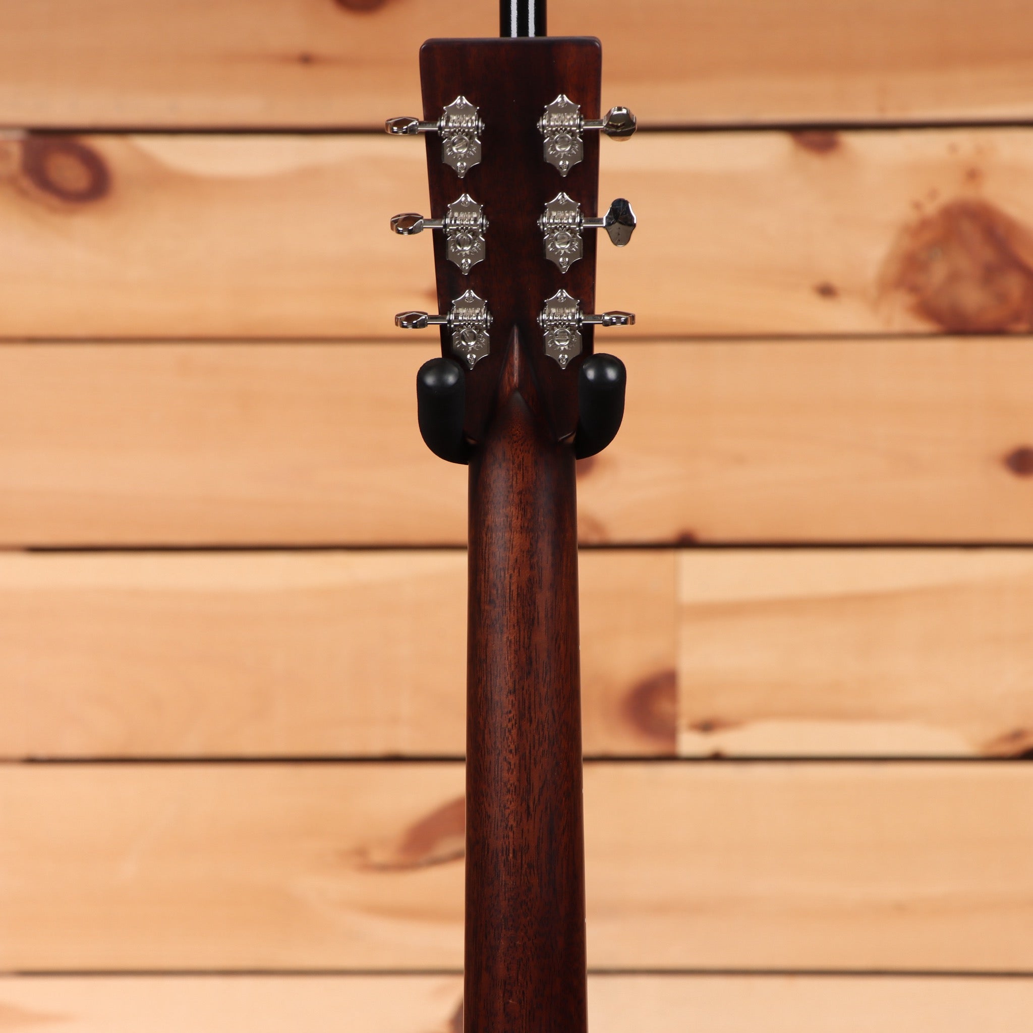 Eastman E20OM-TC natural dreadnought acoustic guitar with decorative headstock tuners