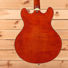 Eastman T59 semi-hollow body electric guitar vintage amber finish with flamed maple top
