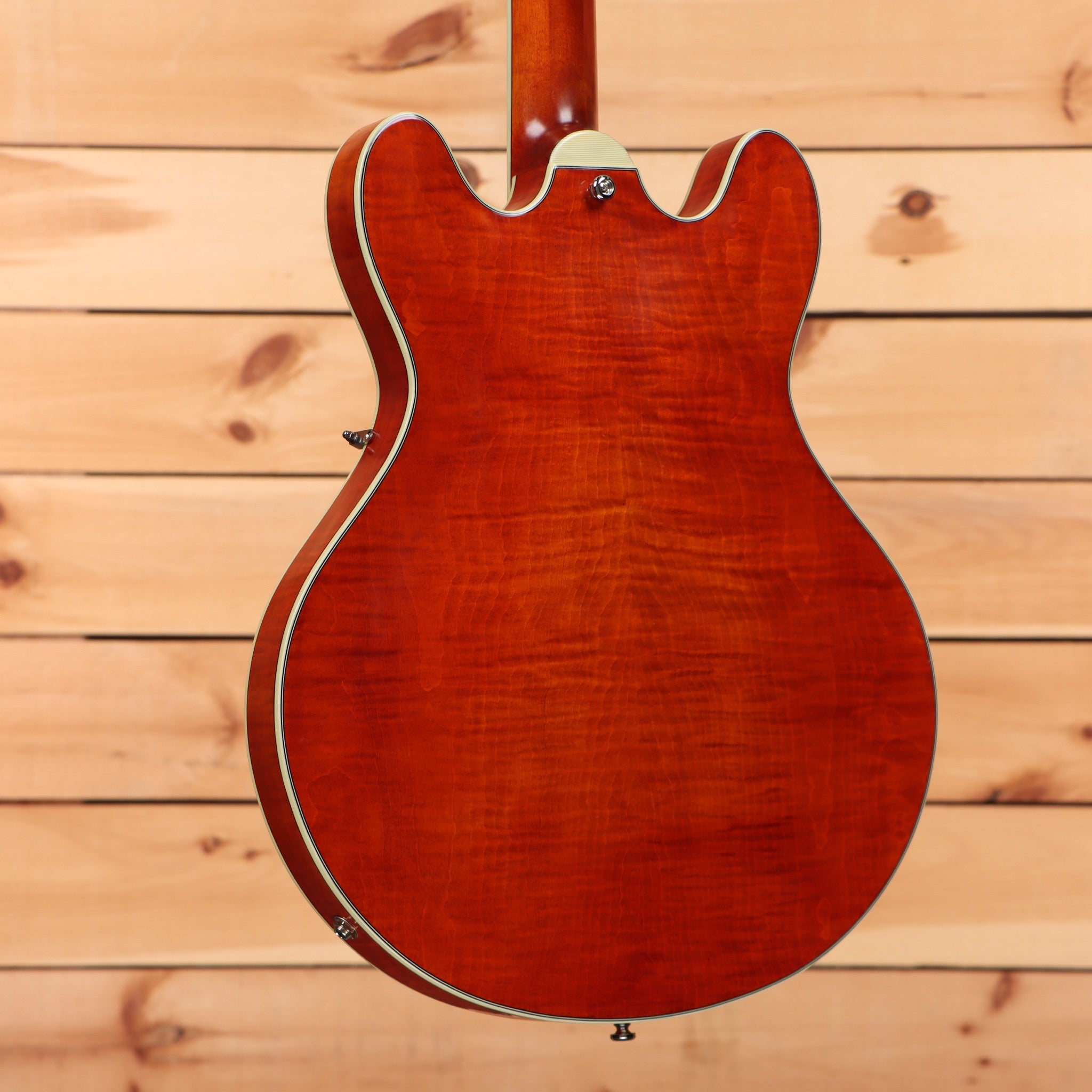 Eastman T59 semi-hollow electric guitar vintage red finish with maple top and f-holes
