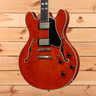 Eastman T59 semi-hollow body electric guitar vintage amber with dual humbuckers and f-holes