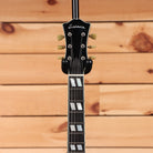 Eastman T59-TV semi-hollow electric guitar Vintage Amber with block inlays and cream binding