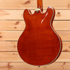 Eastman T59-TV semi-hollow body electric guitar vintage amber finish with maple binding