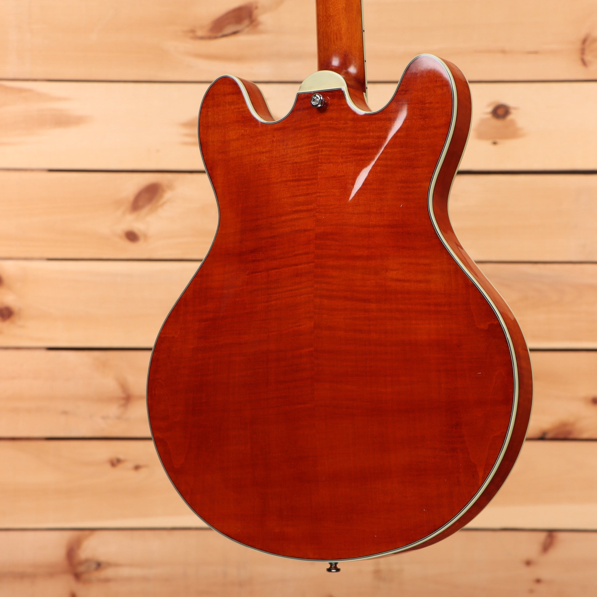 Eastman T59-TV semi-hollow body electric guitar vintage amber finish with maple binding